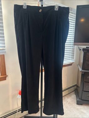 Halara Black Corduroy Wide Leg Pants Size XL